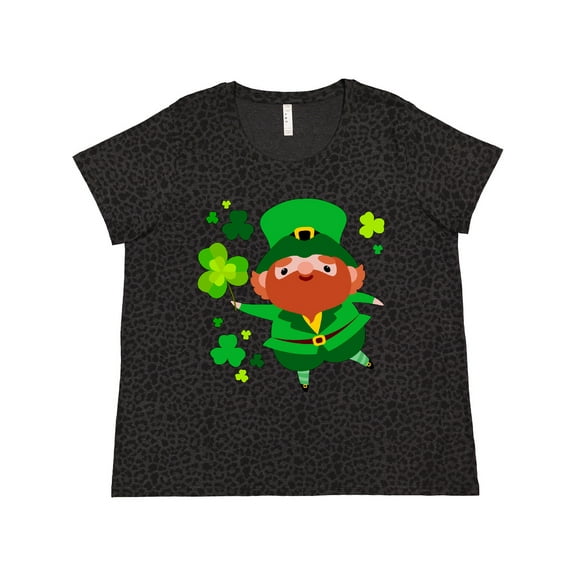 Inktastic Cute Leprechaun for St. Patrick's Day Women's Plus Size T-Shirt