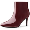 thumbnail image 1 of Unique Bargains Women's Pointed Toe Stiletto High Heels Ankle Boots, 1 of 6