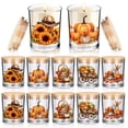thumbnail image 1 of Ziliny 10 Frascos de Vidrio para Velas de Acción de Gracias de 200 ml con Tapas de Corcho, 1 of 6