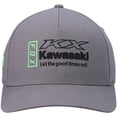 thumbnail image 2 of Fox Racing Men's Standard Kawasaki Flexfit HAT, Pewter, Small/Medium Small-Medium PEWTER, 2 of 4