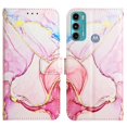 thumbnail image 2 of Allytech Moto G60 Case Wallet,Stylish Marble Folding Kickstand Full Body Protection Shockproof Cards Pocket Wrist Strap Wallet Cover for Motorola Moto G60 - Pink Gold, 2 of 7