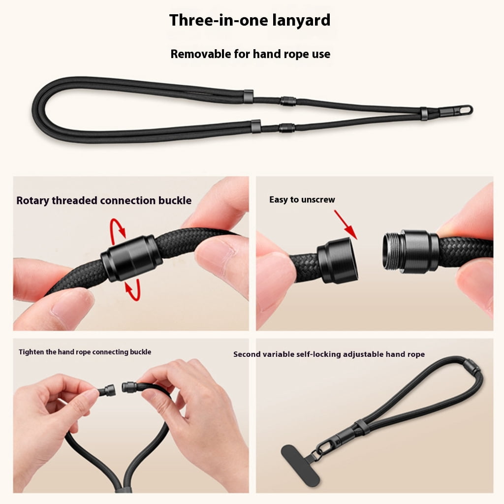 Universal Mobile Phone Strap Neck Wrist Carry Detachable Clip Phone Lanyard