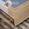 thumbnail image 3 of Dee's Collection Magic Bed Skirt 16 Inch Drop Length 100% Microfiber Fabric Pleated Split Corners (Short Queen-Taupe), 3 of 6