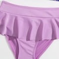 thumbnail image 4 of TOWED22 Toddler Baby Girls Rash Guard Swimsuit Long Sleeve 2 Piece Floral Bathing Suit Bikini Bottoms Infant Swimwear Purple,3-4 Y, 4 of 8