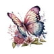thumbnail image 2 of Calcomanías de pared de mariposas y flores, decoración de pared, pegatinas de pared florales decorativas extraíbles modernas para dormitorio, sofá, te, 2 of 9