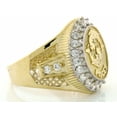 thumbnail image 3 of JackAni 14k Solid Yellow Gold CZ Accented Men's Pisces Zodiac Ring, 3 of 5