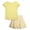 Lemon, variant on Girls Skorts Set - 2 Piece Short Sleeve Ribbed Shirt and Stylish Ruffle Bike Skort for Girls
