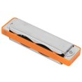 thumbnail image 4 of Blues Harmonica 10‑Hole Mouthorgan G Key Electroplating Base Beginner Gifts Musical Instrument(Orange ), 4 of 4