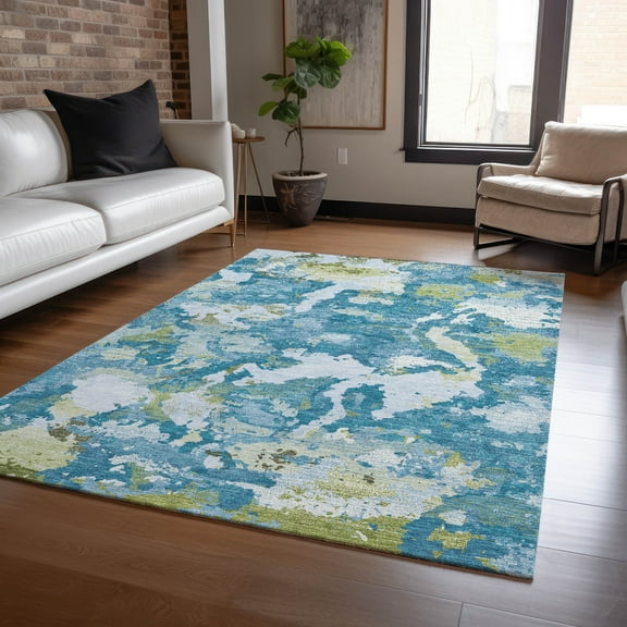 Addison Rugs Chantille Indoor/Outdoor Transitional Modern Denim Washable Rectangle Rug, 10' x 14'