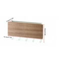 thumbnail image 6 of Wovilon Wall Mounted Key Rack Hole Free Hook Key Rack Solid Wood Sundries Storage Rack, 6 of 6