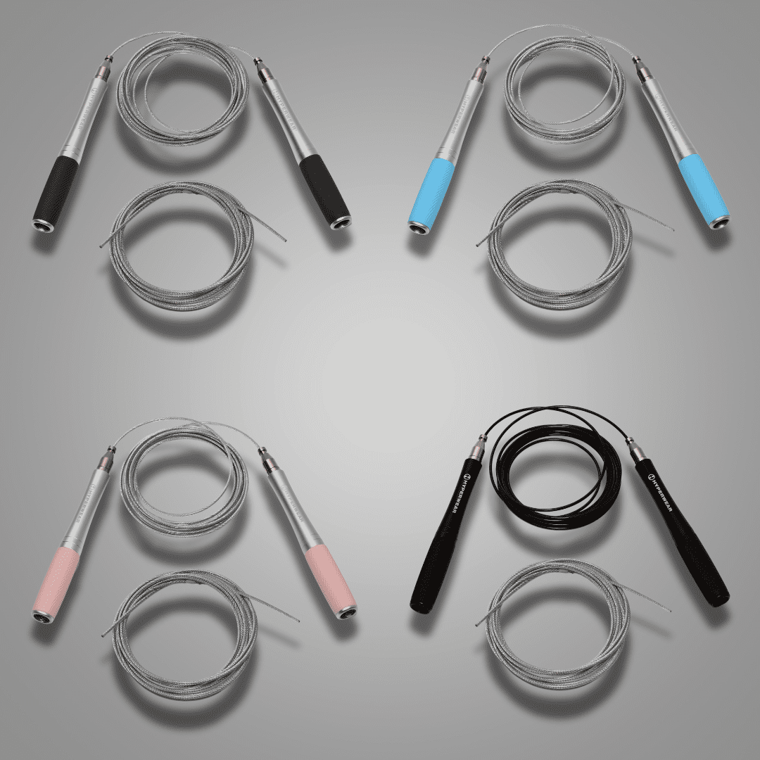 Hyperwear Adjustable Speed Jump Rope –– High-Performance Rope for Cardio, Agility, and Speed Training