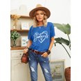 thumbnail image 4 of VILOVE Women Baseball Mom Shirt Baseball Heart Graphic T-Shirt Game Day Short Sleeve Tops, 4 of 7