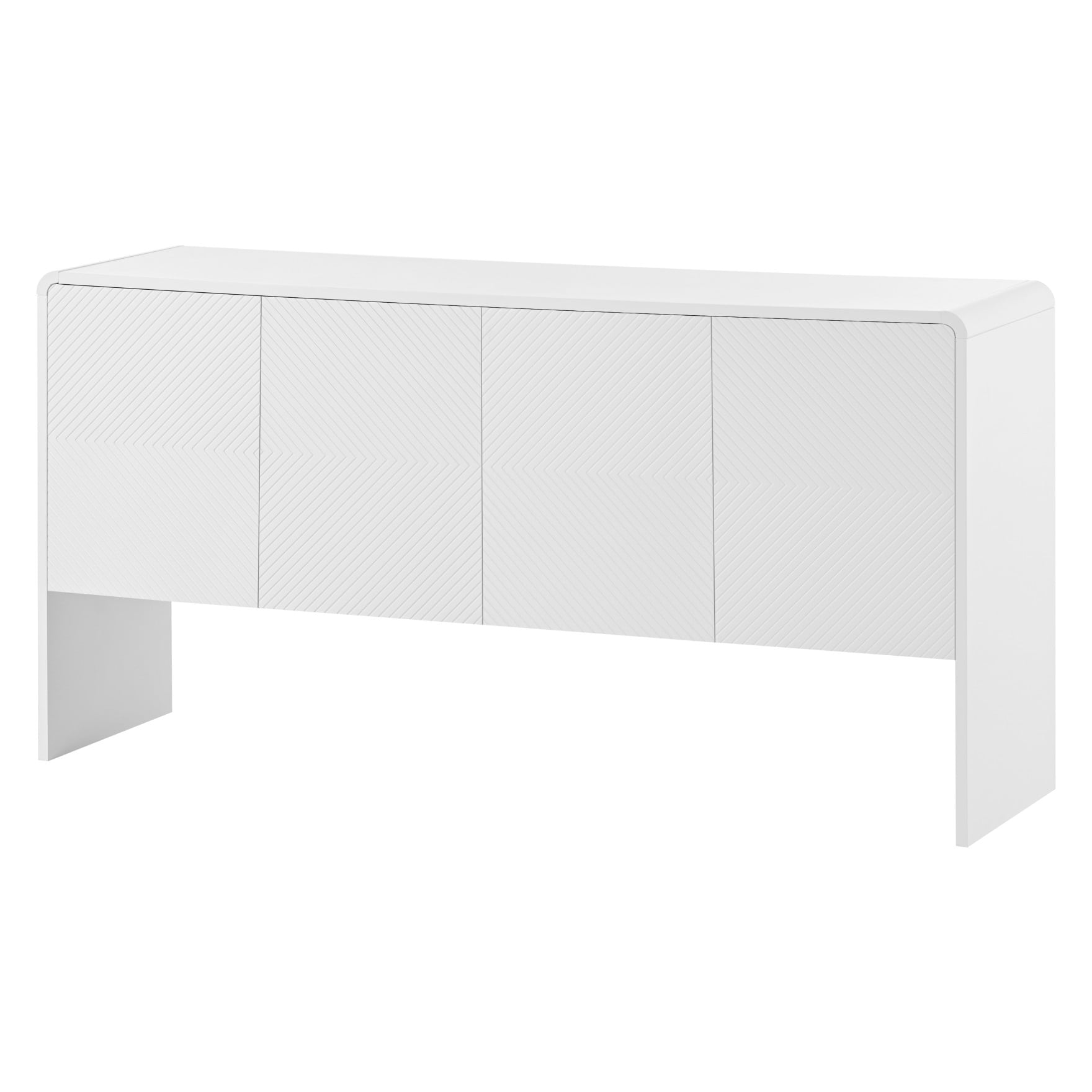 Large Storage Space Sideboard with 4 Doors, Minimalist Style Console