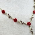thumbnail image 4 of Collier Ras du Cou Vintage - Collier Charme Fleur de Rose Collier Clavicule, 4 of 10
