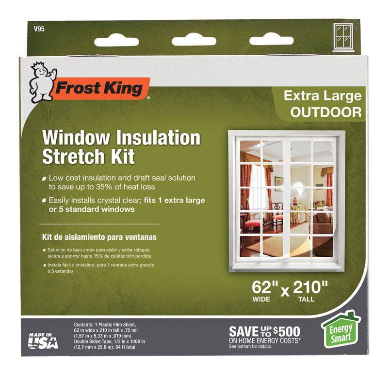 Clear LOT OF 4 Frost King V76H Shrink Film Window Kit 84-Inch by 110-Inch 