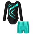 thumbnail image 1 of Girls Long Sleeve Ballet Leotard with Rhinestone and Shorts Model 10479833, 1 of 9
