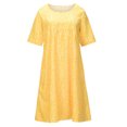 thumbnail image 4 of gakvbuo Summer Summer Dresses for Women 2023 Plus Size Dress for Women Sundresses Women Summer Casual Round-Neck Print Short Sleeve Loose Dress, 4 of 8