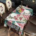 thumbnail image 2 of Pioneer Flower Floral Print Pattern Rectangle Tablecloth 60"x120",Waterproof Polyester Rectangle Table Cloth, Wipeable Spillproof Polyester Tablecloth for Dining, Camping, Indoor and Outdoor, 2 of 6