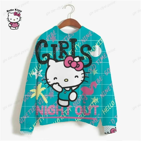 Hello Kitty 3D Unisex Sweatshirt Hoodies Woman Marry Christmas Exquisite Cool Modern Exquisite Top Art Harajuku Clothes HOEMLIN