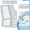 thumbnail image 4 of 3Pcs 11.8x9.4inch Rectangle Felt Bead Design Boards Felt Beading Mat with A-N Grids Beads Tray Bead Pads for Art Crafts Jewelry Making Beading Supplies DIY, 4 of 6