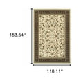 thumbnail image 5 of HomeRoots 509112 10 x 13 ft. Ivory & Black Oriental Power Loom Stain Resistant Rectangle Area Rug, 5 of 5