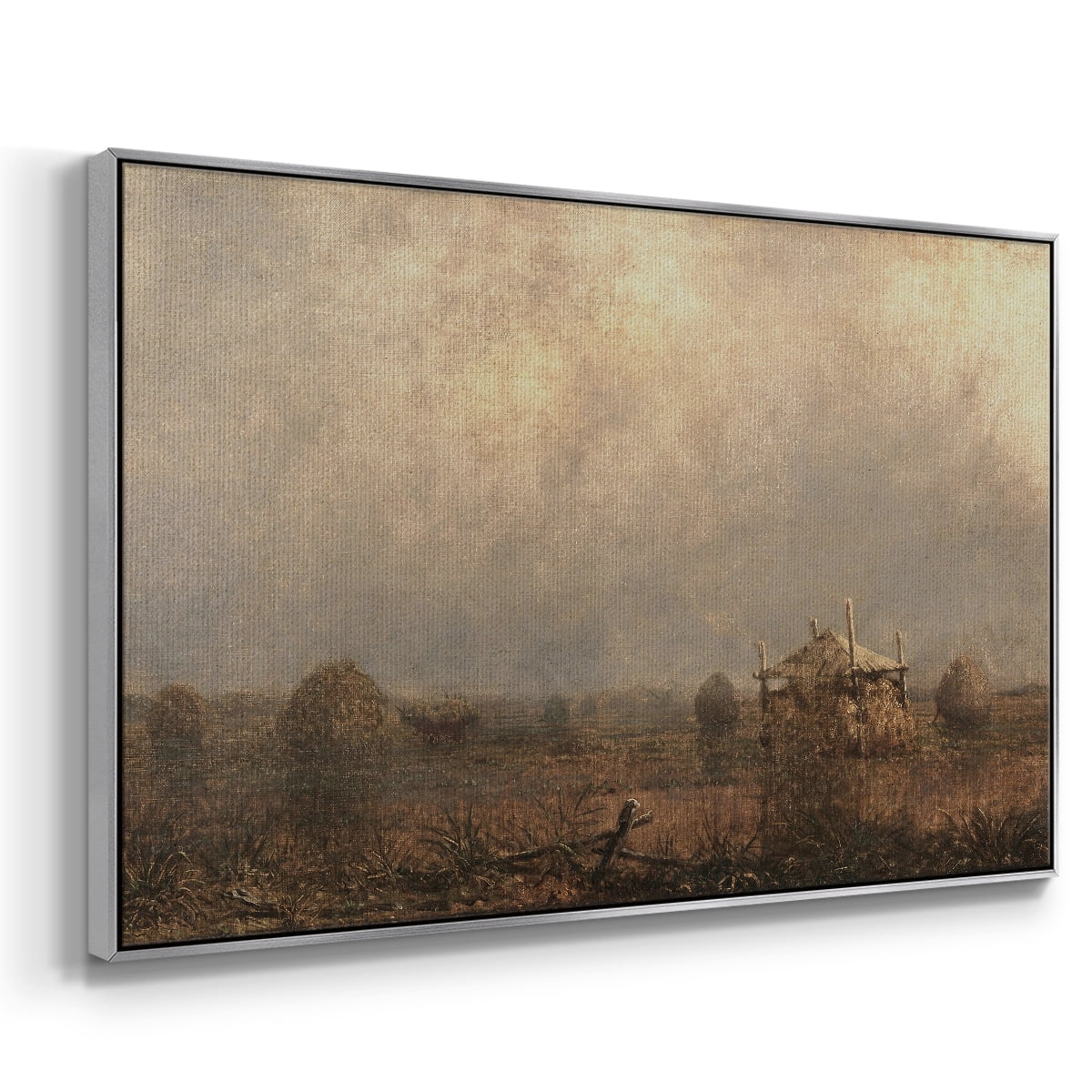 Vintage Landscape-MVIII By Wexford Home Framed in Silver Wood Gallery Wrapped Canvas 27 in. x 41 in.