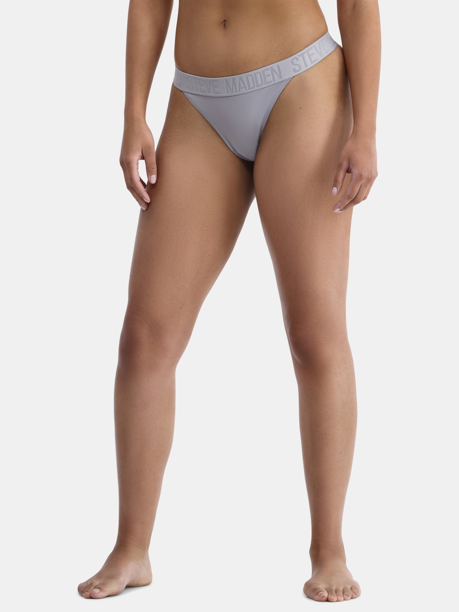 Steve Madden Women's Microfiber String Thong Panties, 5-Pack, Sizes S-XL