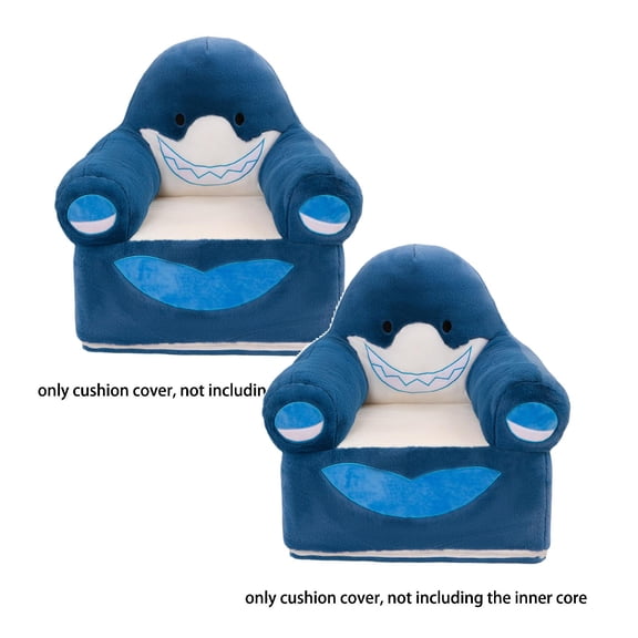 2Pcs Folding Children'S Sofa Backrest Armchair 2 In 1 Folding Children'S Sofa Cute Cartoon Lazy Sofa Baby Chairs Comfy Foldable Couch & Reading Chair Without Padding or Padding Core Sofa Cover