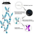 thumbnail image 6 of Bxaolu 1Pack 25" Hummingbird Solar Wind Chimes Color Changing Solared Lights Outdoor Waterproof LED Wind Chimes Solar Powered Lights for Home Party Yard Garden Christmas Decoration(Blue), 6 of 8