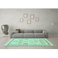 thumbnail image 3 of Ahgly Company Indoor Round Abstract Light Blue Modern Area Rugs, 8' Round, 3 of 4