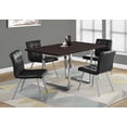 thumbnail image 6 of Newboti Furniture Dining Table, 60" Rectangular, Kitchen, Dining Room, Brown Laminate, Chrome Metal, Contemporary, Modern 65487, 6 of 10