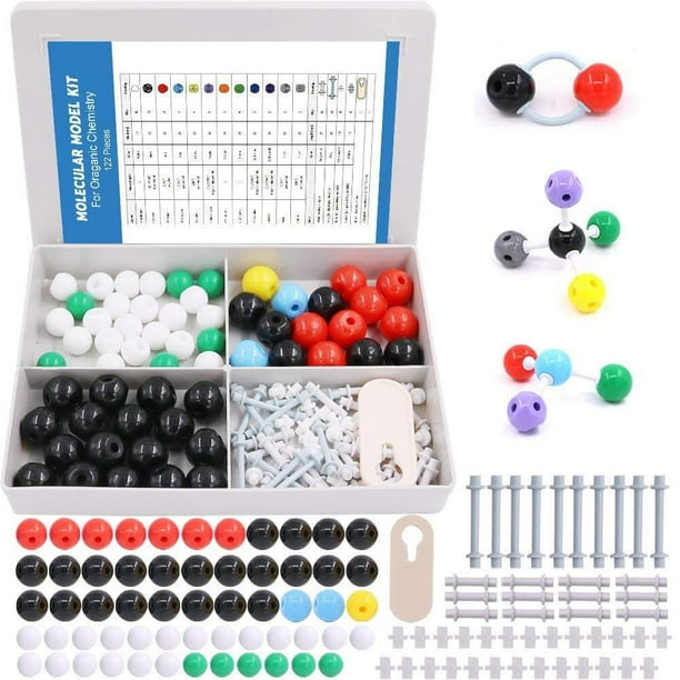 Kit de modelos moleculares Swpeet de 122 piezas para química con herramienta