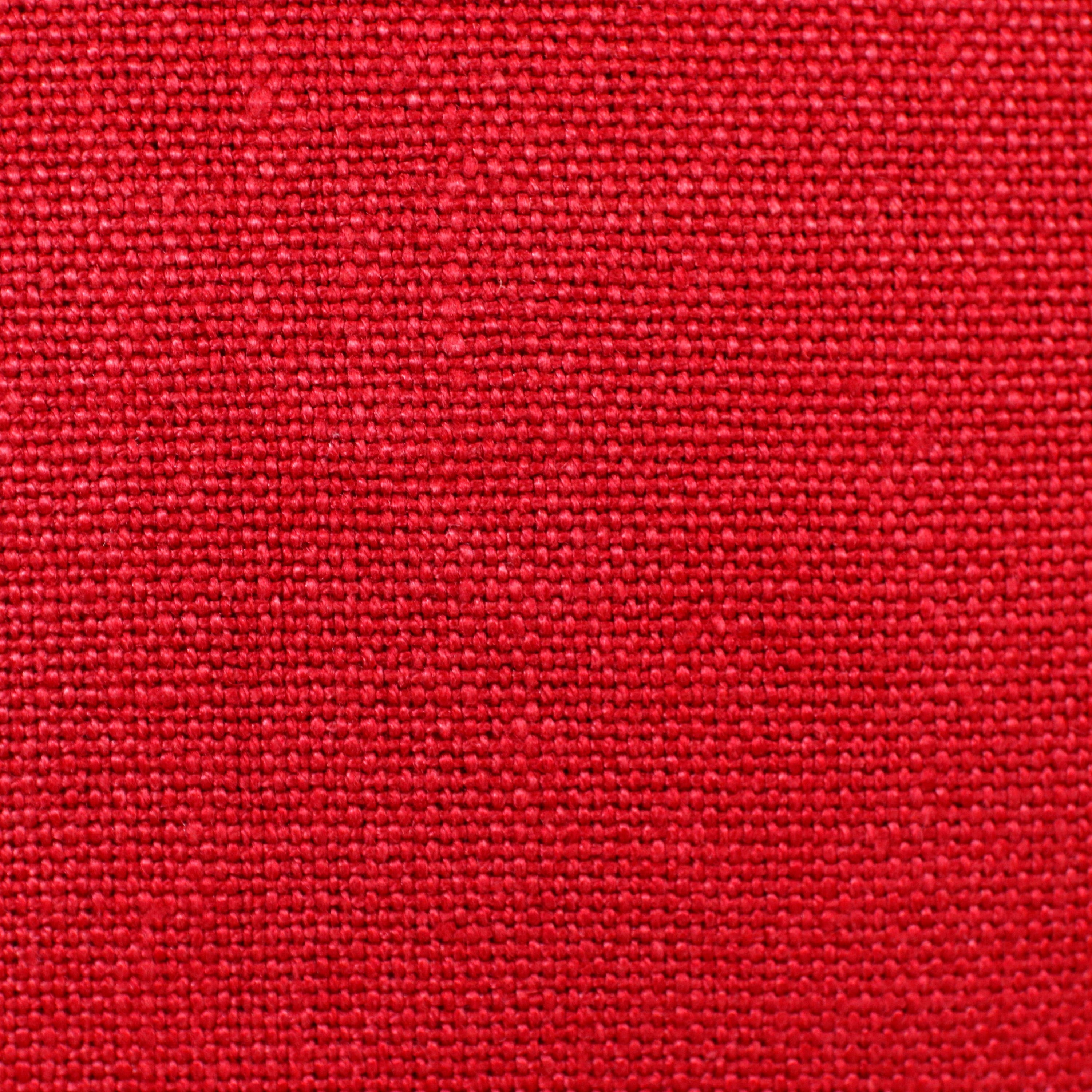 Estate Hand-Woven Red Solid Linen Throw Pillow, 20" x 20"