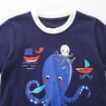 thumbnail image 6 of CAICJ98 Boys Toddler Clothes 2T 3T 4T 5T Kids 2-12 Years Boys Short Sleeve T-shirt Elastic Shorts Set Cartoon Print 2Pcs Toddler Boys Outfits (Dark Blue,2-3 Years), 6 of 7