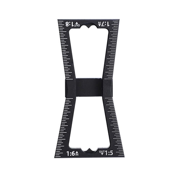 Regla De Cola De Milano Aleación De Aluminio Negro Duro Durable Marcador De Cola De Milano Medidor De Juntas De Madera Vogacara TO004760-00
