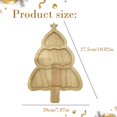 thumbnail image 3 of Christmas Wooden Snack Tray, Tiered Christmas Tree Shaped Charcuterie Board, Natural Wood Serving Platter, Festive Multi Compartment Tray For Cookies, Candy, Tabletop Decor For Christmas Party, 3 of 6