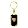 thumbnail image 4 of Jack Of Hearts Gold Keychain Dog Tag Stainless Steel or 18k Gold, 4 of 16