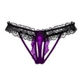 thumbnail image 7 of Bigersell Womens Underwears Clearance Women's Underwear Thong Panty Style P-891 Nylon Period Panties Cotton Thongs Briefs Mid Waist Women's Briefs Purple 3Xl, 7 of 7