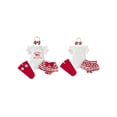 thumbnail image 2 of Lairauiy Baby Toddler Girls 4th of July Outfits 3 6 12 18 Months Letter Flag Print Romper Tiered PP Shorts Socks Headband Clothes Sets, 2 of 9