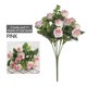 thumbnail image 1 of Puntoco Flores Artificiales 5 Cabezas 11 Cabezas De Eucalipto Rosa Artificial Rosa Claro, Decoración Del Hogar, 1 of 3