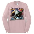 thumbnail image 2 of Wild Bobby, Born To Be Free Blad Eagle and American Flag Cars and Trucks Mens Long Sleeve Shirt, Light Pink, 3XL, 2 of 3