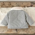thumbnail image 7 of Baby Winter Coat Collared Plaid Print Fleece Lined Button Up Puffer Jacket with Pocket for Toddler Boys Girls (0 Months, Black), 7 of 7