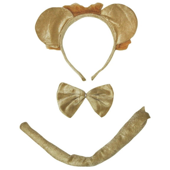 Petitebelle Lioness Headband Bowtie Tail 3pc Costume (Brown, One Size)