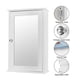thumbnail image 3 of Gabinete de baño con espejo para montaje en pared, organizador de almacenamiento con una puerta y 2 estantes ajustables, color blanco, 3 of 5