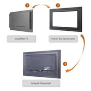 Elecsung 22 inches Smart webOS Mirror TV with Antique White Decor Frame Kitchen Bathroom Smart Gallery Built-in WiFi Bluetooth
