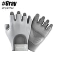 thumbnail image 1 of Guantes de entrenamiento para levantamiento de pesas, guantes de gimnasio sin dedos con espalda abierta curvada, para levantamiento de potencia, mujeres y hombres, 1 par Fivean Guantes deportivos, 1 of 2