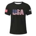 thumbnail image 3 of Wxolcjlv Men's T-Shirts Patriotic Flag Print Short Sleeve Tee Shirts Summer Independence Day Casual T Shirts, 3 of 3