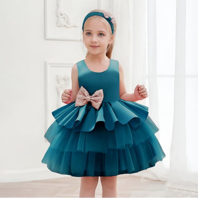 Little Girl Dresses Ruffle Tulle Dress Girls Spring Dress Flower Girl Dresses Newborn Clothes 70