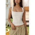 thumbnail image 4 of Women'S Square Neck Sleeveless Tank Tops White XL, 4 of 8