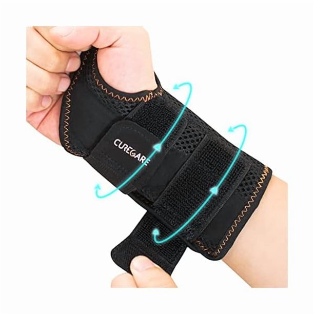 wonima11 Carpal Tunnel Wrist Brace Night Support, Wrist Support with 2 Adjustable Straps, Comfortable Wrist Brace for Tendonitis, Sprained Wrist, Injuries Recovery (Left Hand-Black, L/XL)